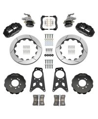 KIT GROS FREINS ARRIERE RAINURES SUPERLITE 4 PISTONS (342MM) & FREIN A MAIN MC4 NISSAN 240SX (89-98) - WILWOOD