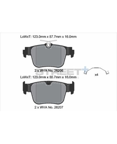 PLAQUETTES ARRIERES STREET+ VW GOLF VIII/AUDI A3/ - PAGID RACING