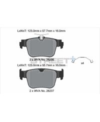 PLAQUETTES ARRIERES STREET+ VW GOLF VIII/AUDI A3/ - PAGID RACING