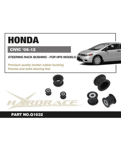SET SILENTBLOCS CREMAILLERE DE DIRECTION HONDA CIVIC FD (06-12) (US/ Asia Spec 1.8L, JDM Type R) - HARDRACE