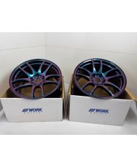 SET 2 JANTES EMOTION KIWAMI 18X9.5 ET38 5X114 ASTERISM BLACK ( ARK) - WORK WHEELS 