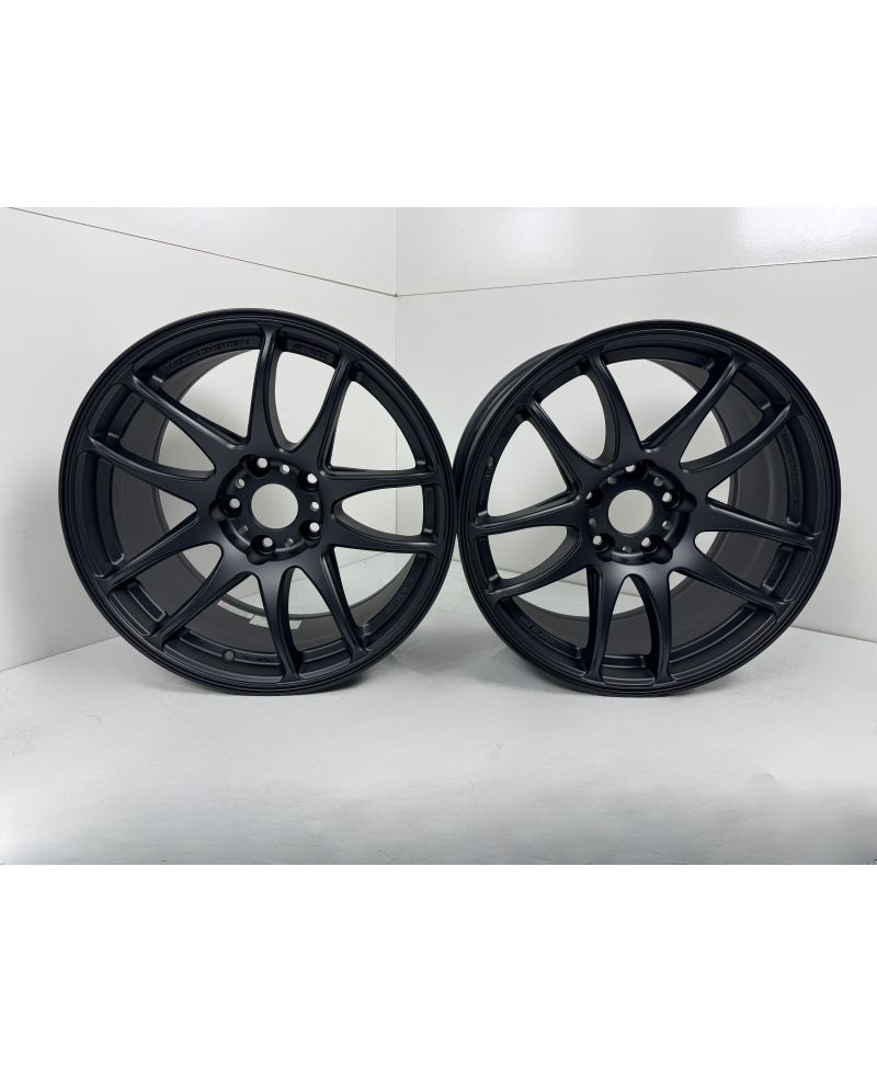 SET 2 JANTES EMOTION KIWAMI 17X9 ET28 5X114 MAT BLACK (MBL)- WORK WHEELS