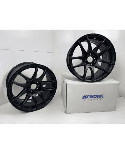 SET 2 JANTES EMOTION KIWAMI 17X9 ET28 5X114 MAT BLACK (MBL)- WORK WHEELS