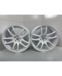 SET 2 JANTES EMOTION KIWAMI 18X9.5 ET38 5X114 WHITE (WHT) - WORK WHEELS 