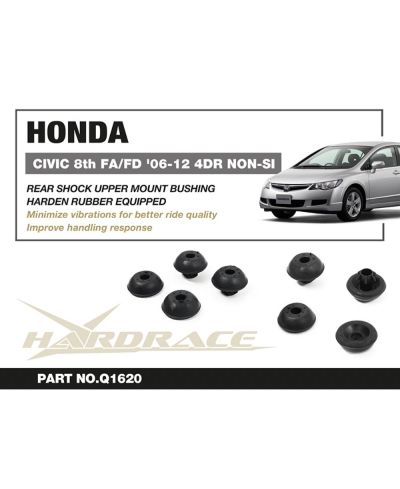 SILENTBLOCS COUPELLE SUPERIEURE AMORTISSEUR ARRIERE HONDA CIVIC - HARDRACE