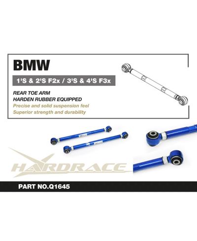 SET TIRANTS DE PARALLELISME ARRIERE BMW SERIE 1, 2, 3, 4 (F20X, F30X) - HARDRACE